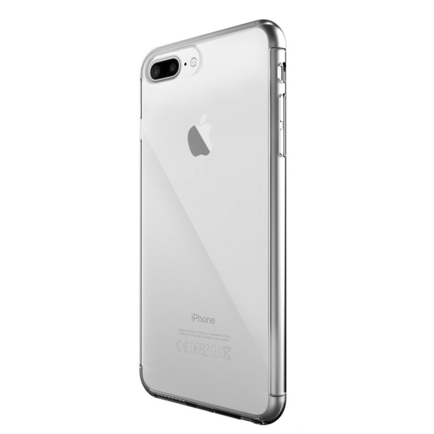 AIINO - Crystal Case with Glass Screen Protector for iPhone 7 Plus and iPhone 8 Plus | 360° Protection | Polycarbonate Design | iPhone Accessories | Includes Tempered Glass Screen Protector - Clear