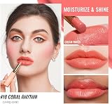 Oulac Living Coral Lipstick Moisture Shine Hydrating Lip Color Vegan view 2