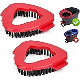 Gelapa 2Pcs Spin Mop Scrub Brush, Spin Mop Head Refill for Vileda EasyWring 1 Tank System, Shower Floor Scrubber, Mop Head fo