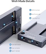 ORICO NVMe Clone Docking Station Dual-Bay USB C 10Gbps M.2 SSD Enclosure view 6
