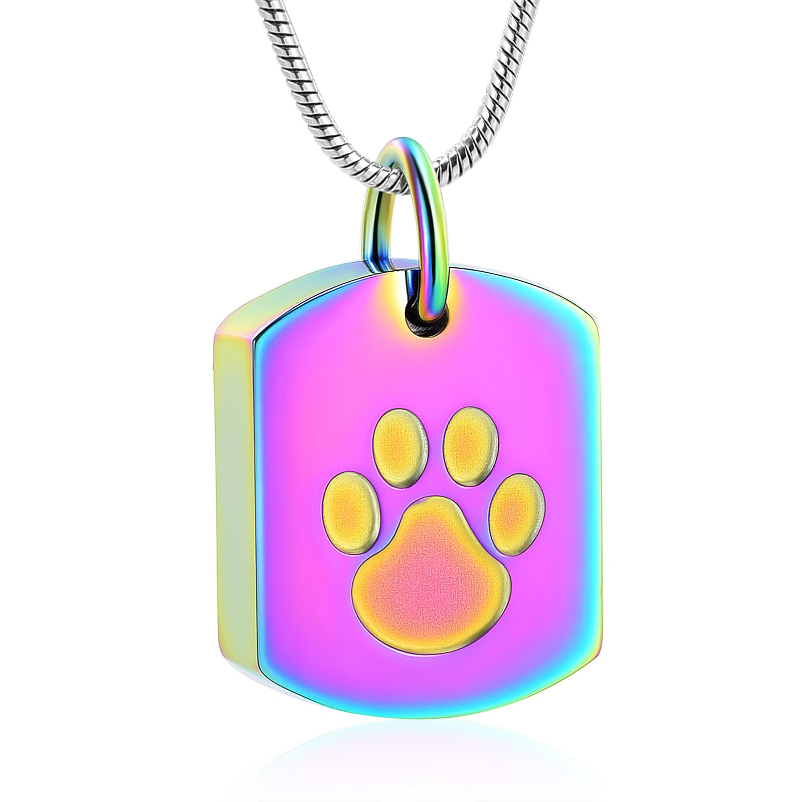 Personalized Ash Necklace for Dog - Custom Photo&Text Pet Ashes Necklace,Pet/Dog Urn Necklace for Ashes,Dog Ashes Keepsake Necklace,Pet Cremation Jewelry ash