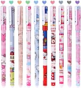 OFFCUP Cute Colour Pens 10pcs Hello Kitty Gel Pens 0.38mm Fine Point