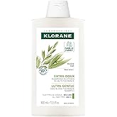 Klorane, Ultra-Gentle Shampoo With Organic Oat, Softens & Protects The Scalp, Family Use, Natural, For All Hair Types, 400 ml