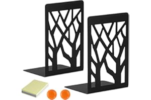 DIFIT Book Ends, Heavy Duty Book Organizer, Decorative Metal Bookends for Shelves, Book Ends for Heavy Books, Home, Office De