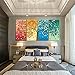 GEVES Unframed 4 Pieces Colorful Seasons Tree of Life Giclee Print Paintings Wall Art Prints Picture Modern Home Decor for Living Room or Bedroom Painting