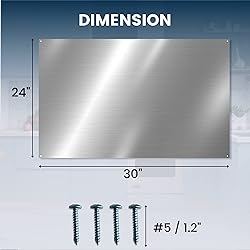 24" x 30" Reversible Metal Backsplash Matching