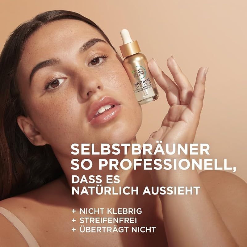 Selbstbräunungs-Konzentrat, Serum für einen natürlich gebräunten Teint, Für eine gleichmäßige und langanhaltende Bräune, Ambre Solaire Natural Bronzer, 1 x 30 ml