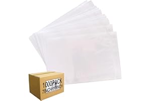 1000 Pcs 7'' x 10'' Clear Packing List Envelopes Adhesive Shipping Label Pouch, Shipping Document envelopes, Clear Face