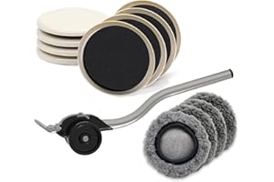 JHCHU Furniture Lifter Sliders Mover Kit for Carpeted & Hard Floor Surfaces,Move Heavy Furniture Quickly & Easily,3-in-1 Moving System(1 Lifter Tool & 8 Sliders)