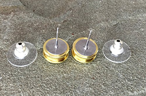 Bullet Earrings 9MM Bullet Jewelry Jewelry Shell Casings Steel Post Swarovski Aquamarine Primer Inset Stones