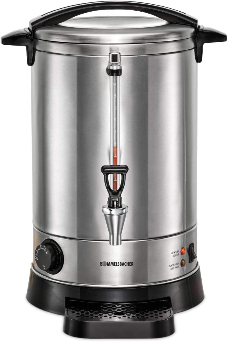 ROMMELSBACHER Heißgetränkeautomat GA 1700 - 13 Liter, Ablaufhahn, doppelwandiges Gehäuse aus Edelstahl, wärmeisoliert, Füllstandsanzeige, stufenlose Temperaturregelung