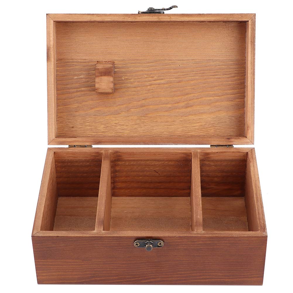 Wooden Sewing Box, Household Vintage Wooden Sewing Basket Sewing Organize Box Needle Thread Storage Case Organizer DIY Sewing Tools for Girl Grandma Tailor(Box Only)
