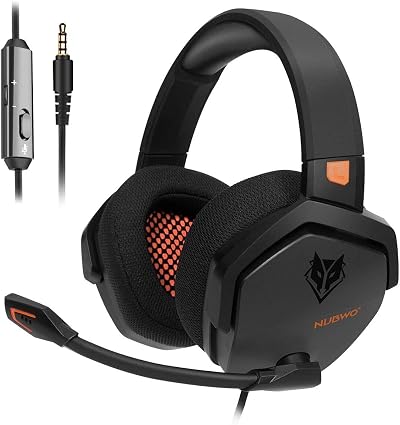 NUBWO PS4 Xbox One Gaming Headset 50mm Neodymium Mic In-Line Volume Mute N16