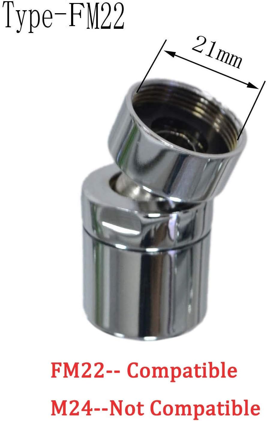 360Degree Swivel Faucet Aerator 22mm Female Chromed Brass Water Saving