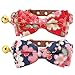 KOOLTAIL Cat Collars with Bell 2 Pack Cute Bowtie Puppy Collars for Small Dogs
