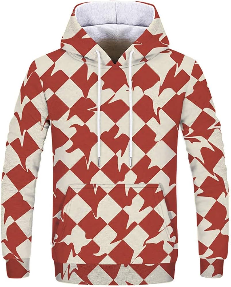 Orange checkered hoodie Clearance