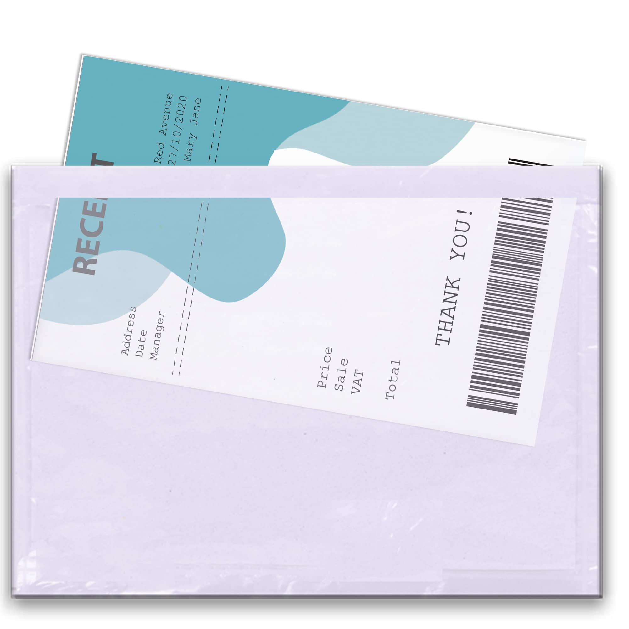 Triplast 1000 x A6 Plain Document Enclosed Wallet (158 x 110 mm) | Peel & Seal Clear Plastic Envelopes/Sleeves/Pockets/Wallets | Attach Invoices, Packing Lists & Delivery Notes to Parcels