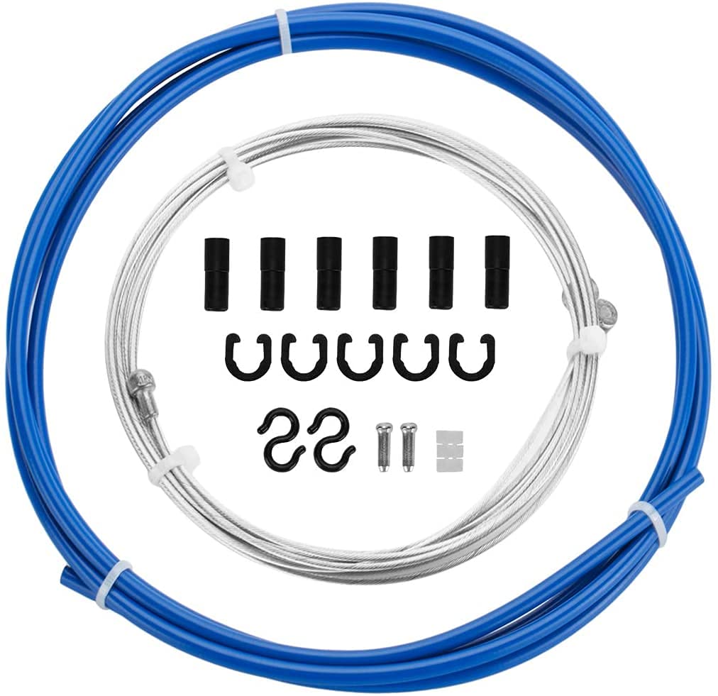 Chooee Universal Bicycle Shifter Cable Housing Set for Shimano Sram Derailleur Blue