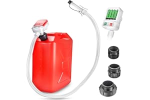 Fuel Transfer Pump, No More Gas Can Lifting with Auto Stop Sensor(3.2 GPM) Overfill Protection and 3 Tank Adapter, Compatible
