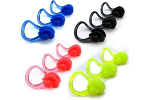 Zooshine 12 PCS Waterproof Swimming Nose Clip Silica Gel Swim Nose Plug for Kids and Adults with Bright Color
