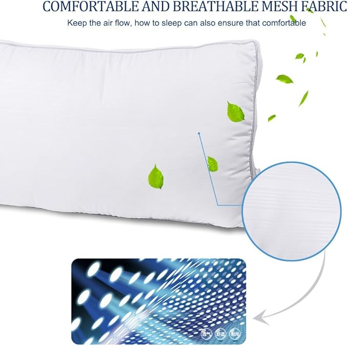Amazon Com Zyooh Pillows 2 5dpolyester Fiber Filling With 40 Spring Pockets Breathable Pillow Pocket Springs Pillow Supportive For Back Side And Stomach Sleepers Home Kitchen