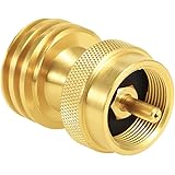 Joywayus Solid Brass Saver Adapter 1 LB Round Propane Adapter Converter Universal Small Bottle for Gas Grill and Propane Tree