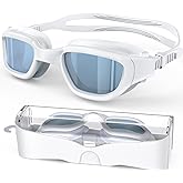 Zeligerstar Polarized Swimming Goggles, Unisex Adult Swim Goggles Anti Fog Anti UV Wide View Pool Glasses for Men Women
