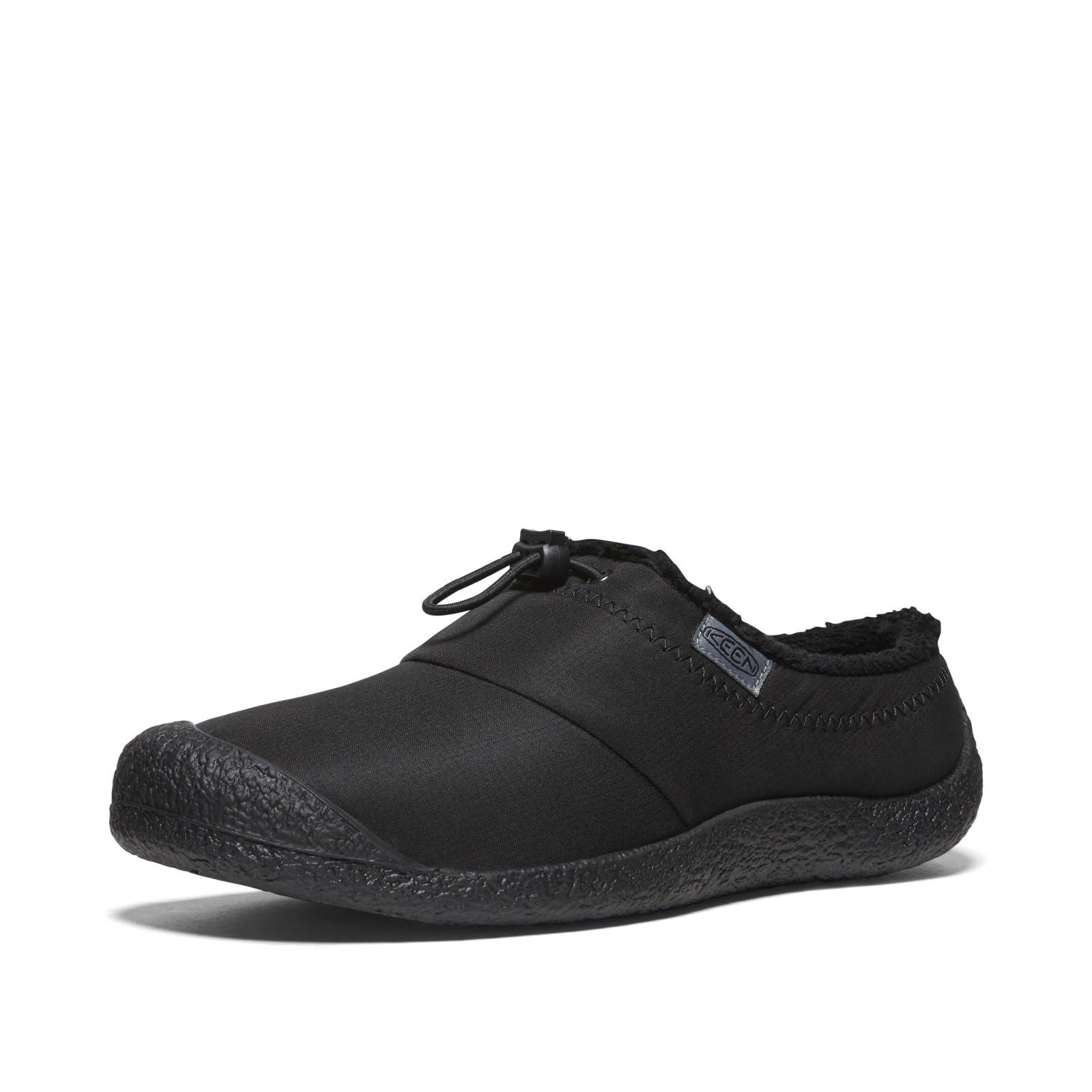 KEEN Women’s-Howser 3 Slide Comfy Durable Slippers, Black Smooth Nylon, 5.5
