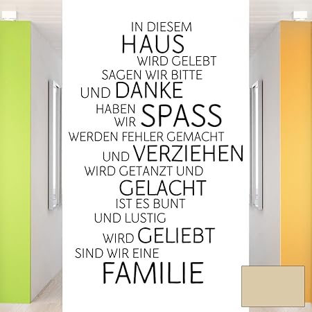 Grandora W991 Adesivo Da Parete Con Scritta Su Famiglia Casa Frasi Simpatiche E Amore Lingua Italiana Non Garantita Bxh 58 X 87 Cm Beige Amazon It Casa E Cucina