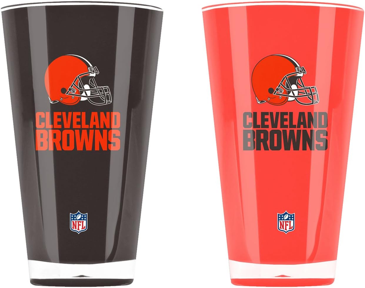 NFL Cleveland Browns 20oz Insulated Acrylic Tumbler Set of 2