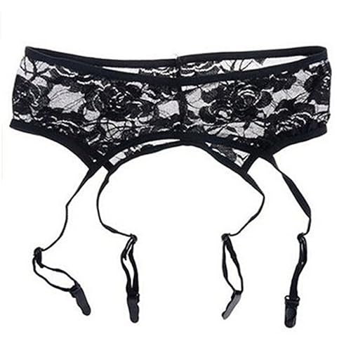 MISMXC Women's 3 Pieces Lace Garter Belt Stockings Sets with Butterfly  Panty (Black - 3#) in Dubai - UAE