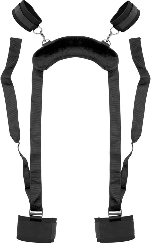 Frisky Deluxe Spread Me Positioning Aid with Cuffs, Black