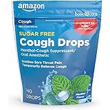 Amazon Basic Care Sugar Free Menthol Cough Drops, 140 count (Previously SoundHealth)