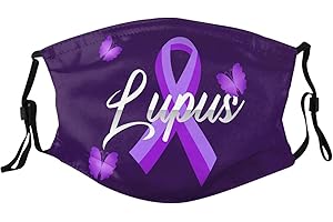 ENBBHZU Lupus Awareness Face Mask with 2 Filters Breathable Adjustable Cloth Masks Balaclavas for Men Women