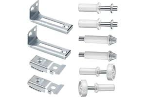 Esforzarse 10 Pcs Metal Bifold Door Installation Repair Parts, Bi-Fold Door Hardware Repair Kit, Bifold Closet Door Hardware,