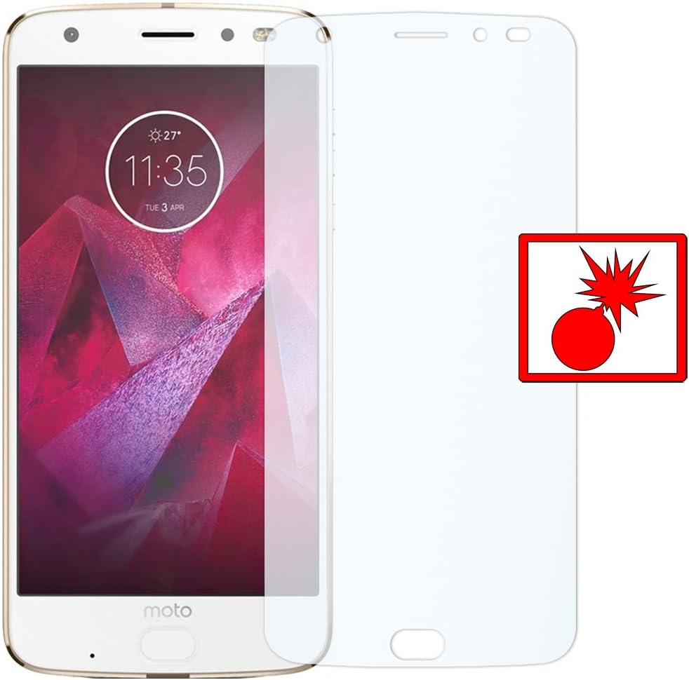 Slabo 2 x armor screen protector Motorola Moto Z2 Force screen protection protective film Shockproof CLEAR - invisible MADE IN GERMANY