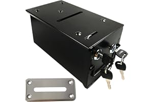 YH POKER Poker Table Drop Rake Box - Casnio Toke Chip Tip Cash Box With Money Bill Slot Frame for Poker Blackjack Craps Game Tables