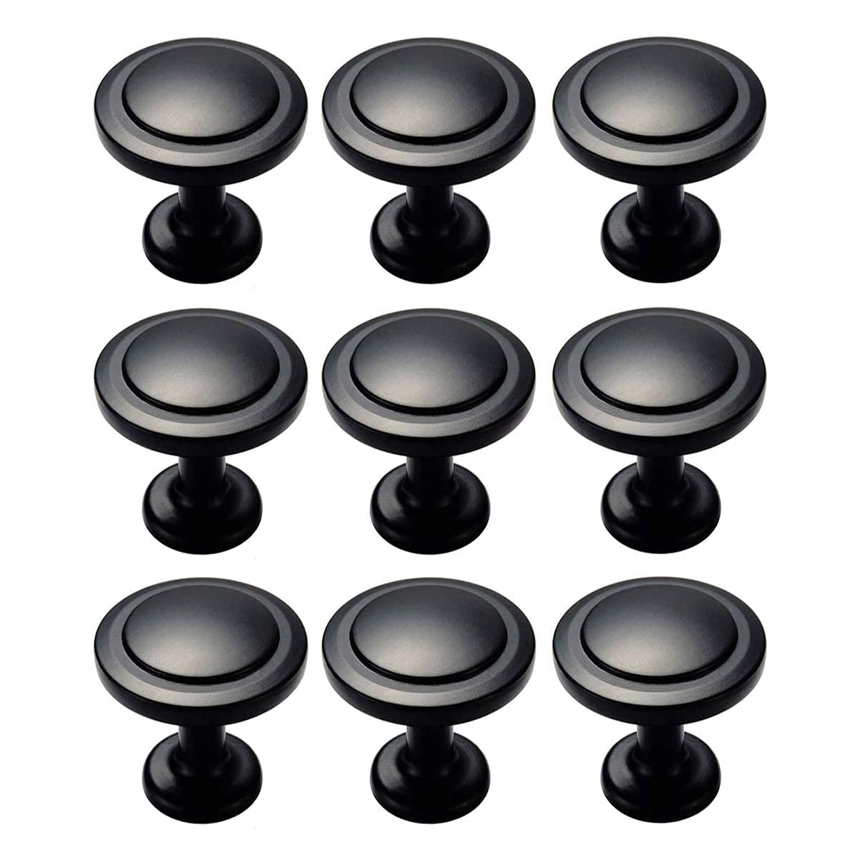 Kovake 9 Piece Cabinet Knobs Pulls, Black Cupboard Drawer Door Knob, Kitchen Furniture Aluminum Alloy Cabinet Knob, Door Handle with Mounting Screws