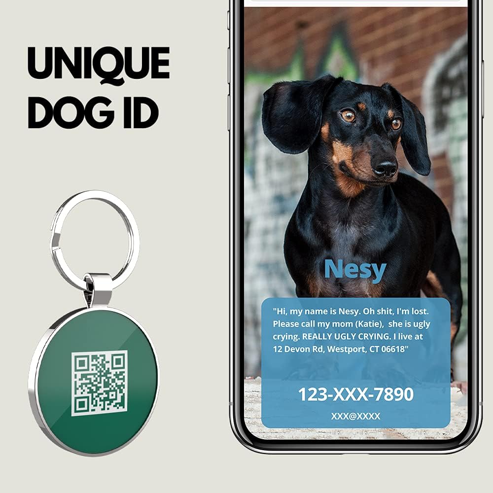 DISONTAG Pet ID Tags, Personalized Dog Tags, Custom Dog Tags, 41 Lifelike Patterns, Unique Information Display|Modifiable : Pet Supplies
