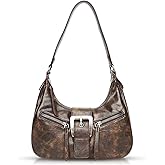 Shoulder Bag for Women, Leather Purse, Vintage Underarm Bag, Handbag Suitable for Important Occasions, Work, Travel