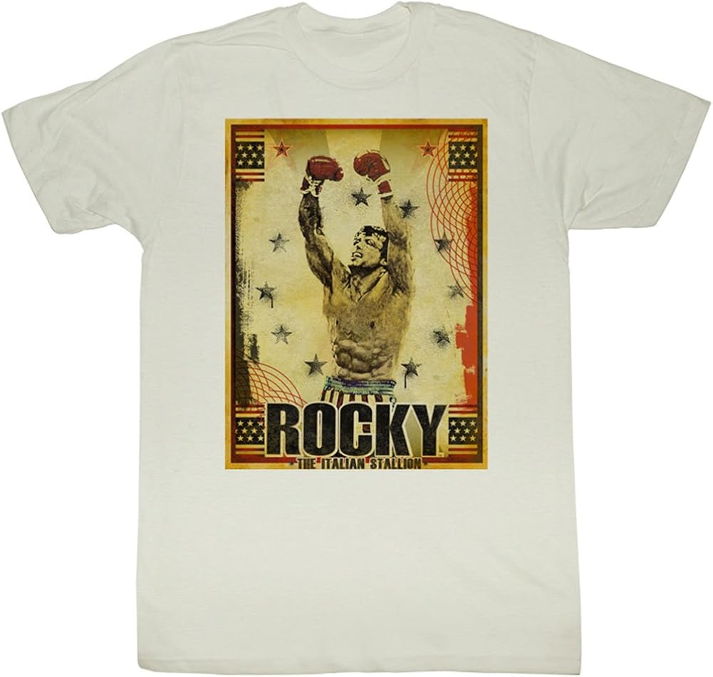 Rocky Men's Rocky TShirt Vintage White Clothing
