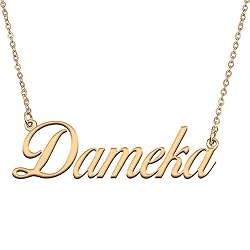 HUAN XUN Customized Custom Simple Any Name Necklace