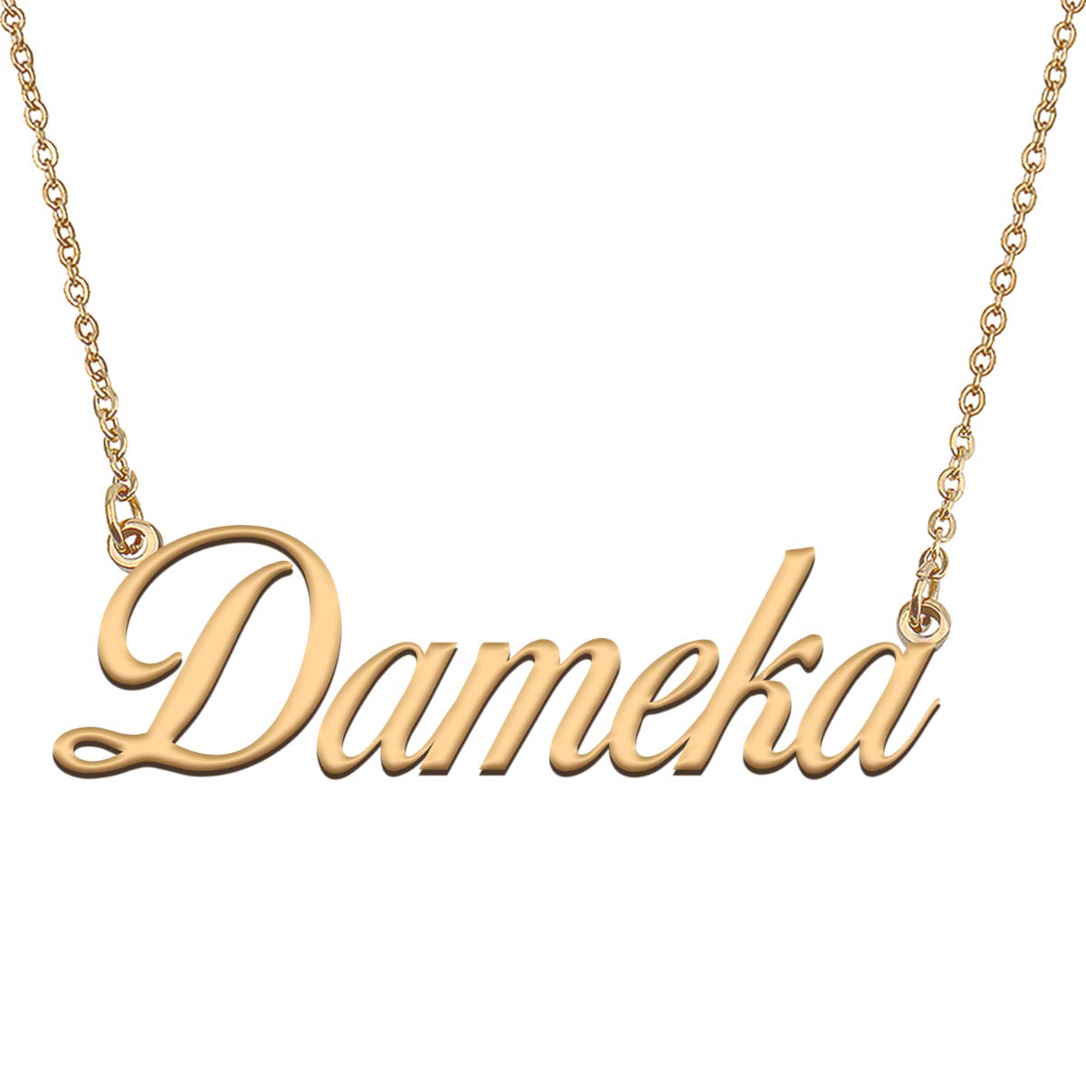 HUAN XUN Customized Custom Simple Any Name Necklace