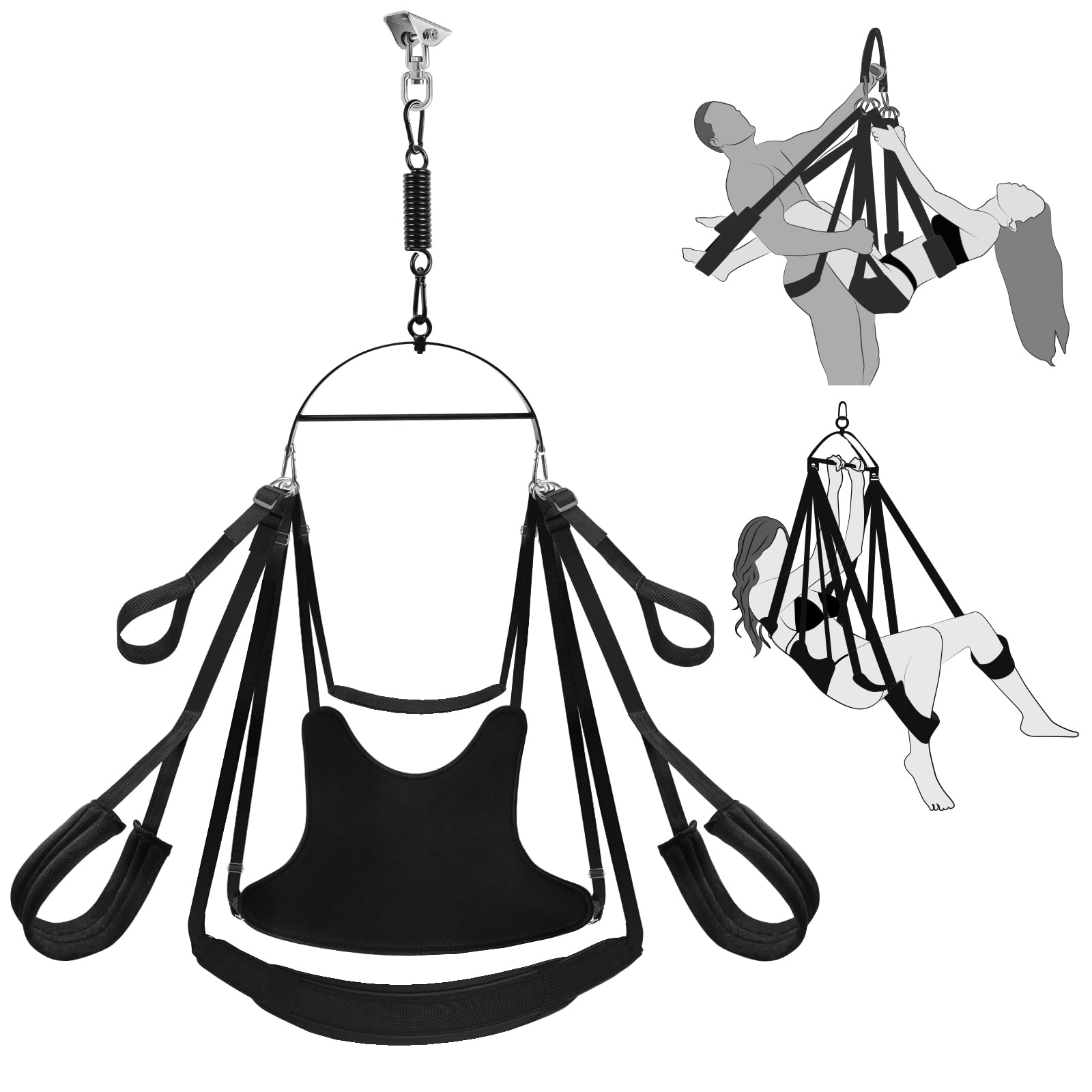 Photo 1 of *INCOMPLETE** Adult Sex Swing, 360 Degree Spinning Adjustable Love Position Aid Swing, Sex Toys Set with Premium Paint Stand and Widened Thick Comfortable STRPS for Couples