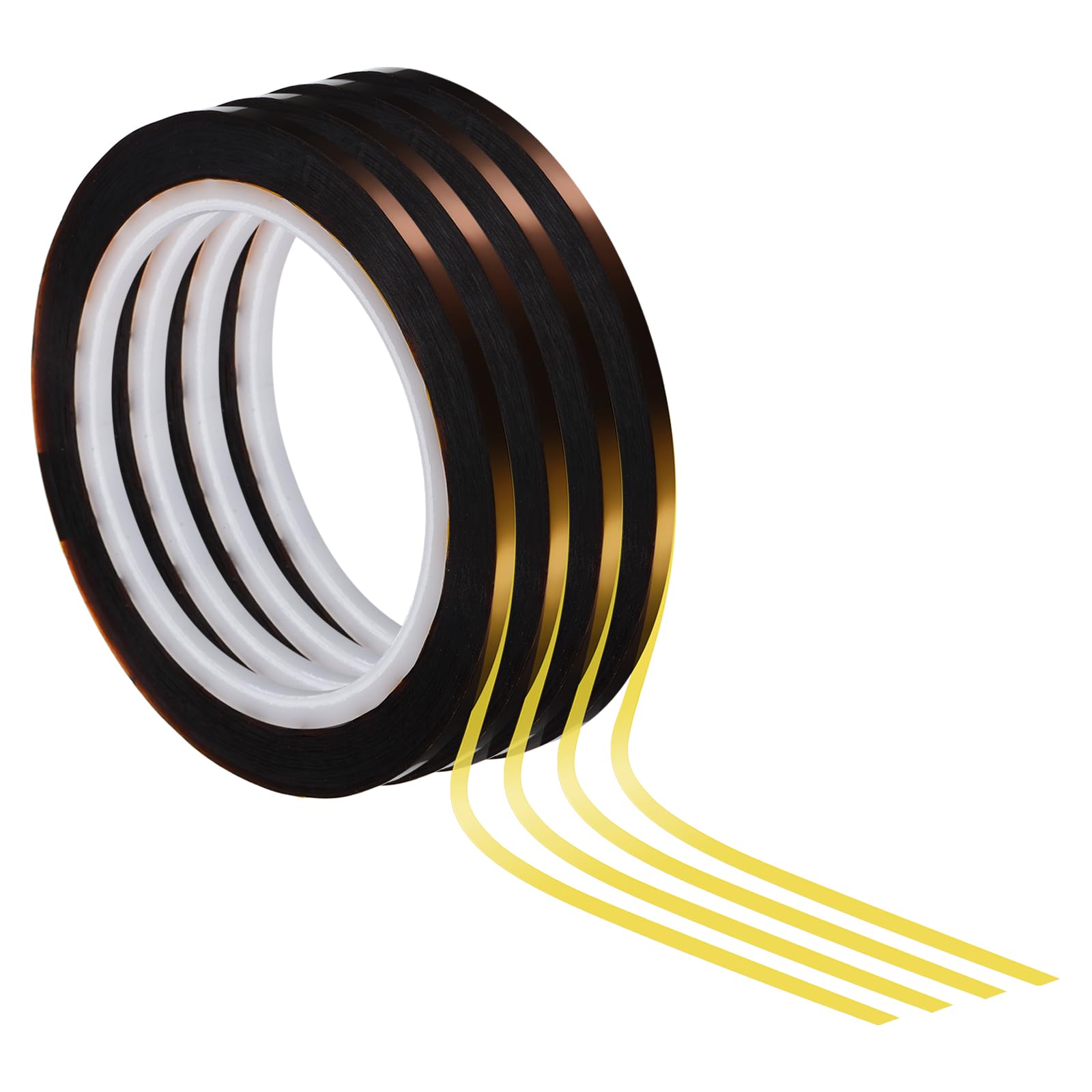 PATIKIL 1/8" Whiteboard Tape, 4 Pack Thin Dry Erase Tape for Graphic Chart Marking DIY Art, Brown