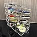 Ikee Design Acrylic 6-Shelf Office Desk Organizer, Caddy Organizer Racks for Office or Teacher Supplies, 9 1/2