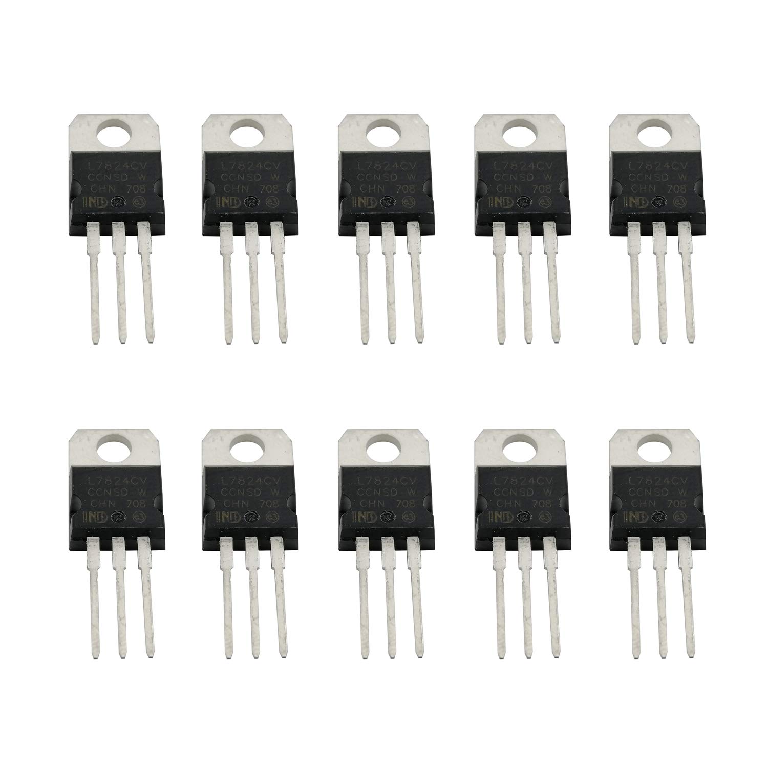 10PCS L7824CV L7824 1.5A 24V Three Terminal Voltage Regulator TO-220 Transistor