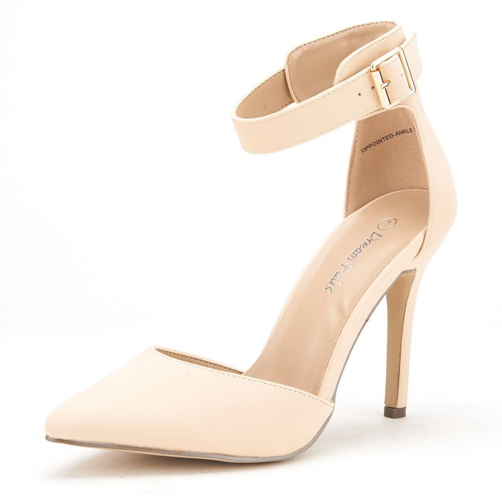 DREAM PAIRS Oppointed-Ankle Women's Pointed Toe Ankle Strap D'Orsay High Heel Stiletto Pumps Shoes