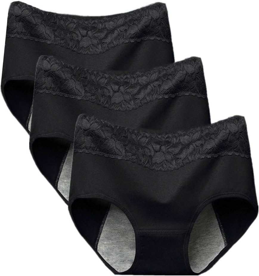 WESEEDOO Period Underwear Menstrual Period Briefs Pants Women Underwear Sexy Cozy Underwear Shorts Womens Underwear For Women Ladies Pants Underwear black,m