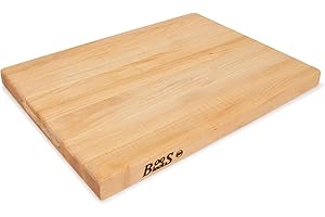 John Boos Boos Block R-Board Series Large Reversible Wood Cutting Board, 1.5-Inch Thickness, 20" x 15" x 1 1/2", Maple